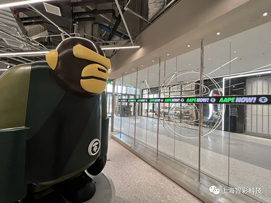 上海松江印象城Aape店鋪LED顯示屏由智彩科技設(shè)計(jì)、安裝